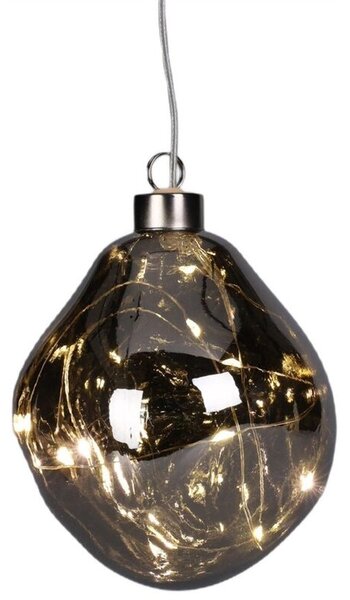 Bombka CHRISTMAS DECORATION Kropla 10 cm Srebrny