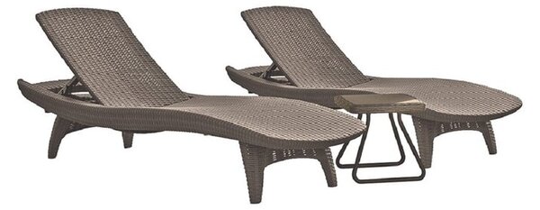 Leżaki KETER Pacific Set 231464 Cappuccino