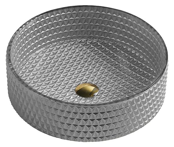 Umywalka nablatowa HYDROSAN BRILLANT1-SV-360 Okrągły Szary mat