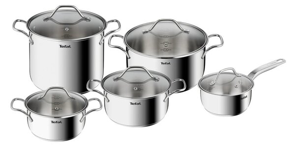 Zestaw garnków ze stali nierdzewnej 10 el. Intuition – Tefal