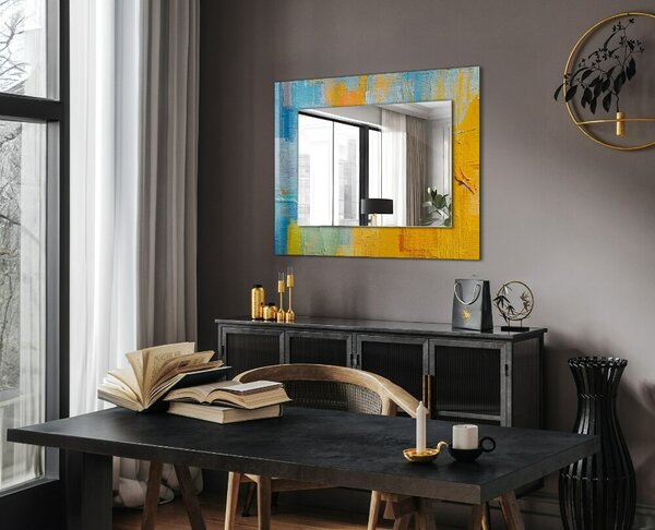 Lustro ramka z nadrukiem Abstrakcyjny obraz olejny