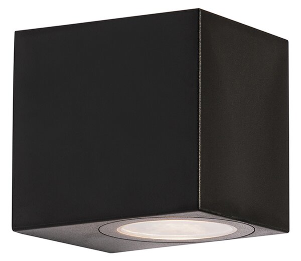 Inteligentna lampa ścienna zewnętrzna czarna IP65 z Wifi GU10 50mm - Baleno
