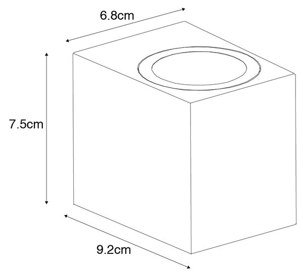 Inteligentna lampa ścienna zewnętrzna czarna IP65 z Wifi GU10 50mm - Baleno