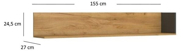 Minimalistyczna półka ścienna T6-W76