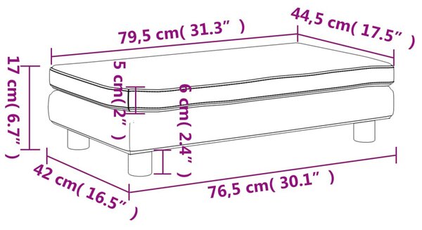 Kremowa sofa dla dziewczynki z podnóżkiem z ekoskóry E2-H37