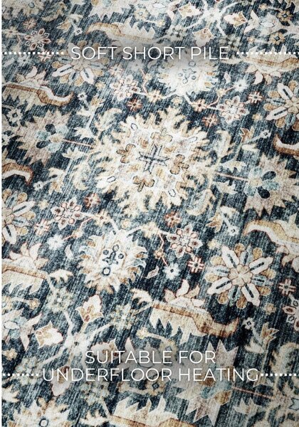 Niebieski dywan 120x160 cm Saveh Blue Cream – Elle Decoration