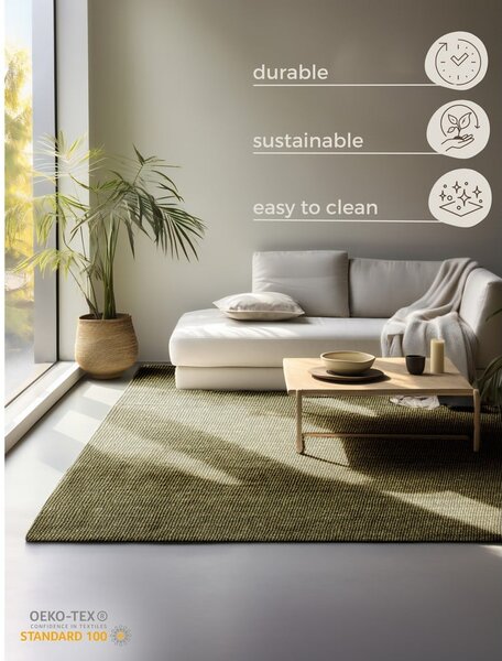 Dywan z juty w kolorze khaki 80x150 cm Bouclé – Hanse Home
