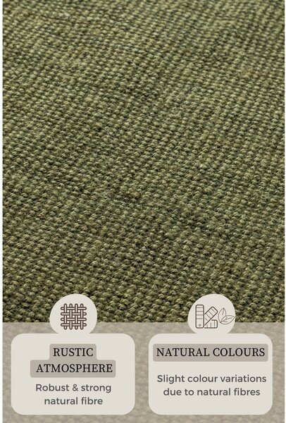 Dywan z juty w kolorze khaki 80x150 cm Bouclé – Hanse Home