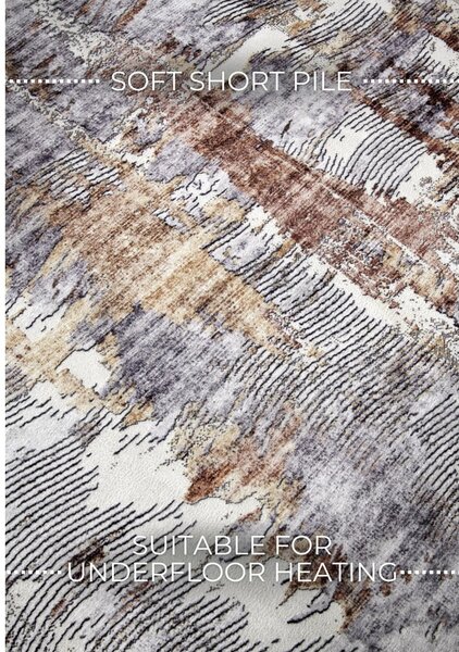 Szary dywan 120x160 cm Malard Copper Gold – Elle Decoration