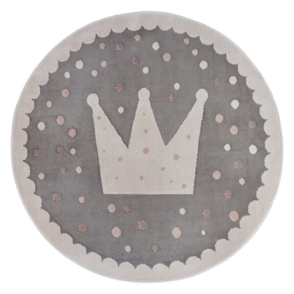 Szary dywan dziecięcy ø 140 cm Crown – Hanse Home