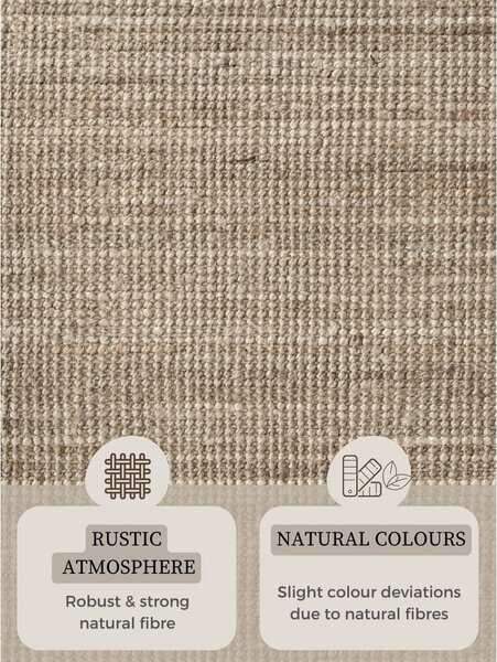 Szarobrązowy okrągły dywan z juty ø 160 cm Bouclé Jaipur – Hanse Home
