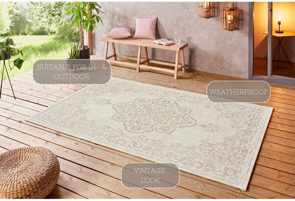 Beżowy dywan odpowiedni na zewnątrz NORTHRUGS Tilos, 120x170 cm
