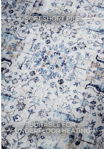 Jasnoniebieski dywan 120x160 cm Saveh Cream Blue – Elle Decoration