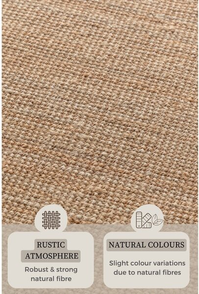 Naturalny chodnik z juty 80x200 cm Bouclé – Hanse Home