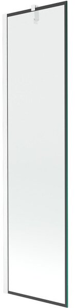 Mexen Next parawan nawannowy 1-skrzydłowy 50 x 150 cm, czarna ramka, biały - 895-050-000-00-70-20