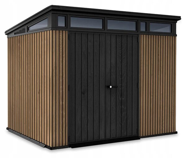 Domek ogrodowy Keter PENT Signature 9x7 Vertical brązowy, z podłogą