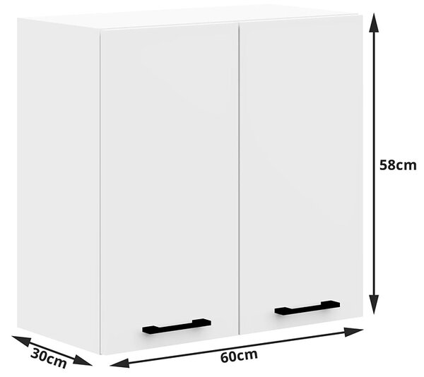 Zestaw Białych Mebli Kuchennych 240 Cm R8-M25