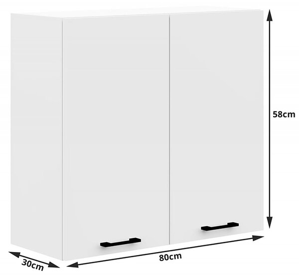 Zestaw Białych Mebli Kuchennych 240 Cm R8-M25