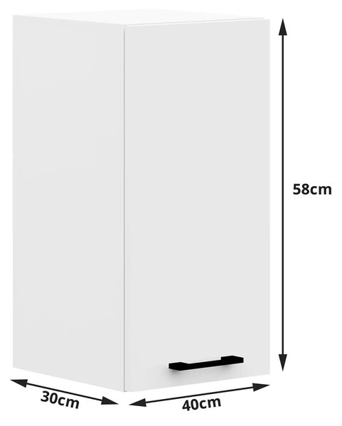 Zestaw Białych Mebli Kuchennych 240 Cm R8-M25
