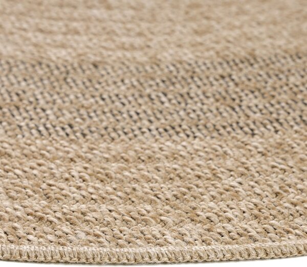 Czarno-beżowy okrągły dywan odpowiedni na zewnątrz ø 120 cm Comilla – Ayyildiz Carpets