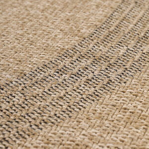 Czarno-beżowy okrągły dywan odpowiedni na zewnątrz ø 120 cm Comilla – Ayyildiz Carpets