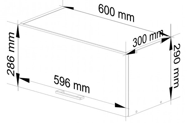 Biała górna szafka okapowa 60 cm A5-H82
