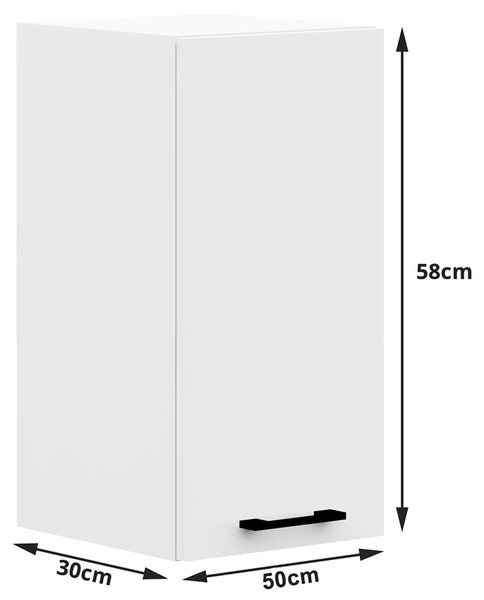 Biała górna szafka kuchenna 50 cm H6-R95