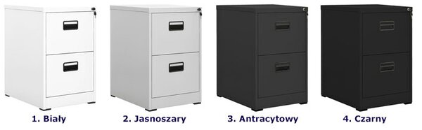 Jasnoszary zamykany kontenerek biurowy L7-B11