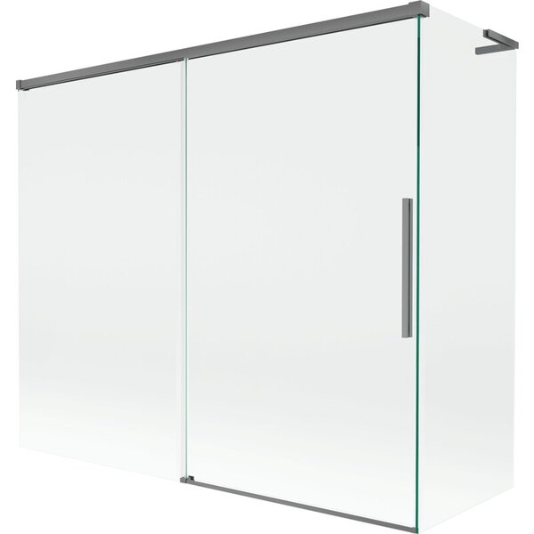 Mexen Rox L parawan nawannowy 2-skrzydłowy rozsuwany 180 + 80 x 150 cm, transparent, gun metal - 8C9L-180-080-95-00