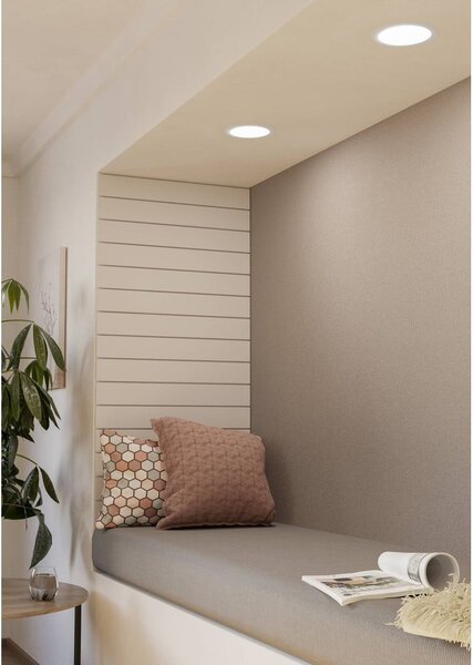 Biała lampa LED wpuszczana w sufit FUEVA 5 – EGLO