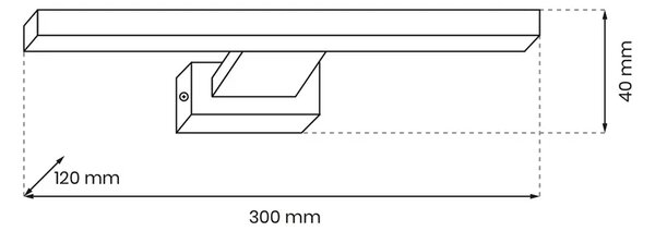 Srebrny kinkiet do łazienki - 5X N018 A2-W43