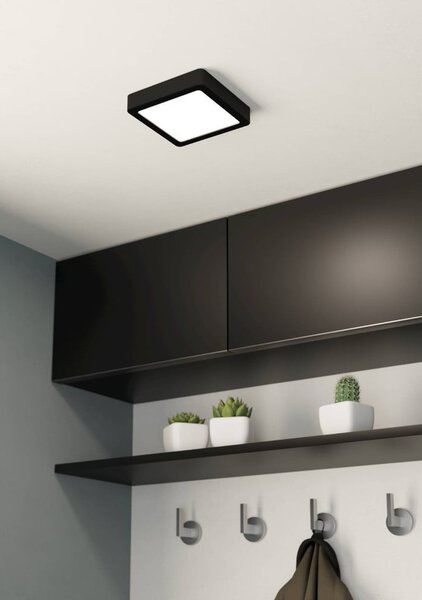 Czarna lampa sufitowa LED 16x16 cm FUEVA 5 – EGLO