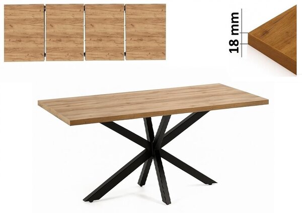 Nr.24 Stół Pająk 60x100/170 rozsuwany blat 18mm metal Loft industrial Kod: 1624/2