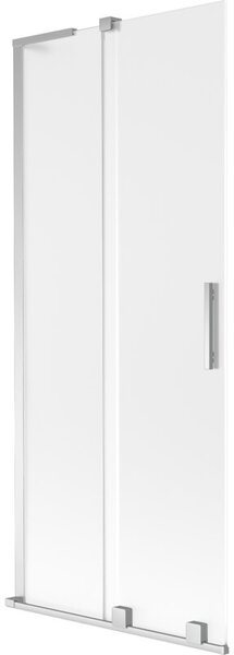 Mexen Velar L parawan nawannowy 2-skrzydłowy rozsuwany 80 x 150 cm, szron, chrom - 896-080-003-31-01