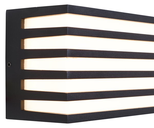 Nowoczesna lampa ścienna zewnętrzna czarna z LED IP65 - Jail