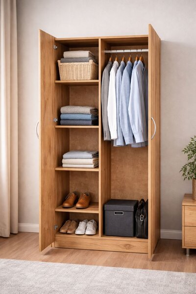 Szafa LOFT 2D szafa dwudrzwiowa 80 cm dąb sonoma lub dąb artisan