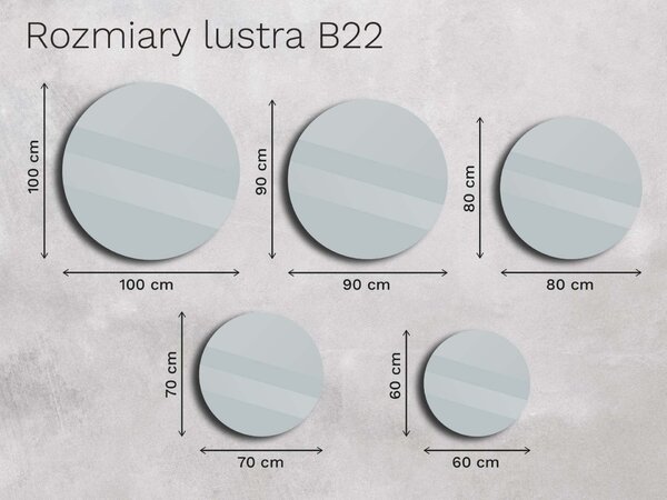 Lustro w ramie B22