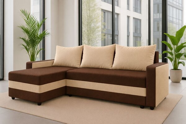 Narożnik PAULINA L narożnik z funkcją spania i pojemnikiem