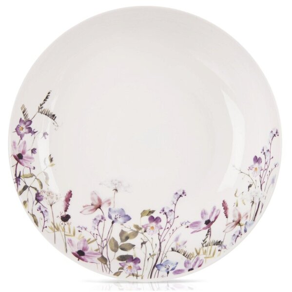 Talerz obiadowy głęboki porcelanowy kwiaty LOUKA 20,5 cm, 600 ML