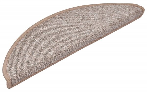 Maty na schody 15 szt. 56x17x3 cm Jasnobrązowe półokrągłe