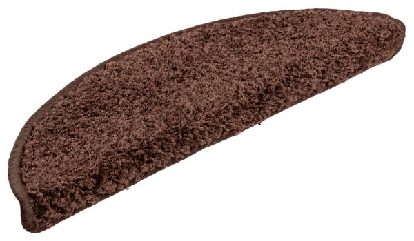 Maty na schody 15 szt. 56x17x3 cm Brązowe półokrągłe