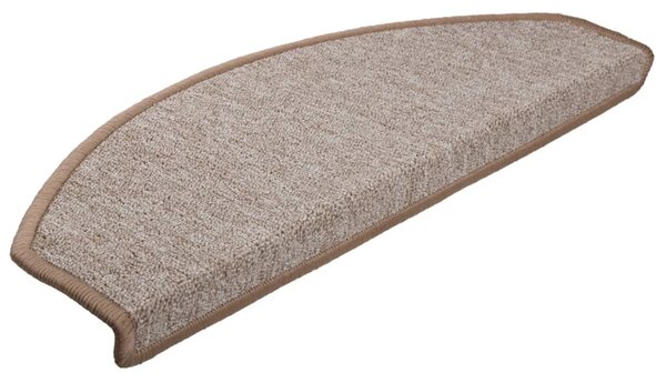 Maty na schody 15 szt. 65x24x4 cm Jasnobrązowe, półokrągłe, duże