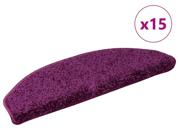 Maty na schody 15 szt. 65x21x4 cm Fioletowe półokrągłe duże