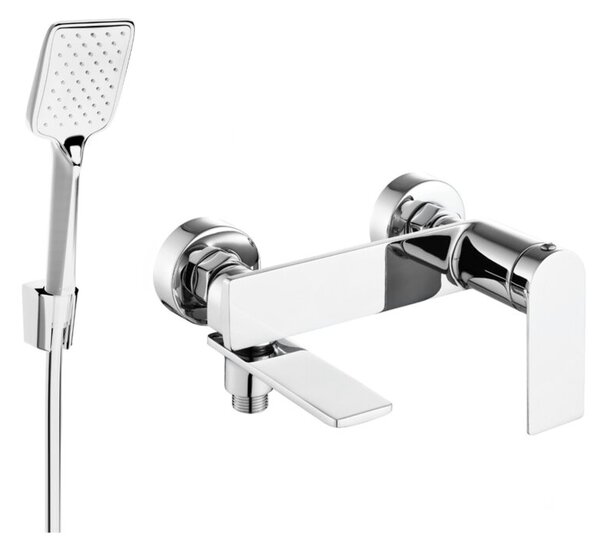 Mexen Zero R62 bateria wannowa z zestawem prysznicowym, chrom - 7113R62-00