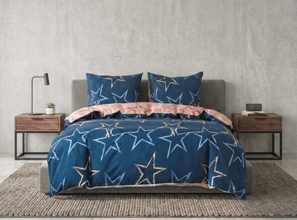 Pościel z mikroflanelu STARMISS ciemnoniebieska Rozmiar pościeli: 70 x 90 cm | 140 x 200 cm