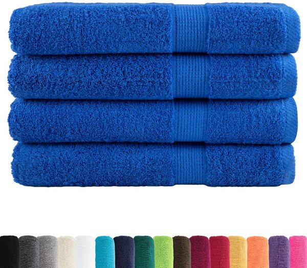 Ręczniki premium, SOLUND, 4 szt., niebieskie, 80x200 cm, 600 g/m²