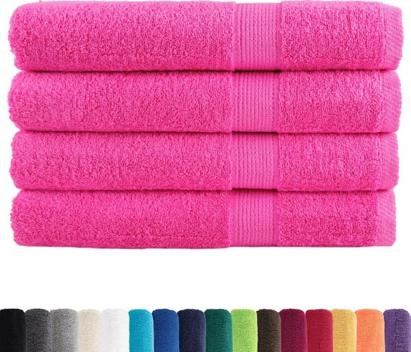 Ręczniki premium SOLUND, 4 szt., różowe, 80x200 cm, 600 g/cm²