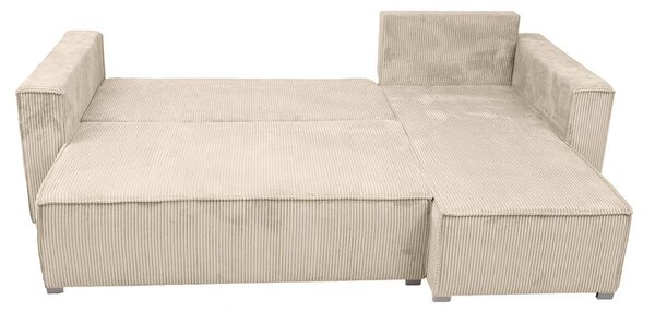 Rozkładana narożna sofa SMART COSARO kremowa, dwustronna + 2 poduszki GRATIS