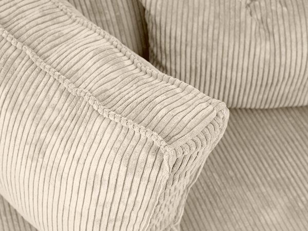 Rozkładana narożna sofa SMART COSARO kremowa, dwustronna + 2 poduszki GRATIS