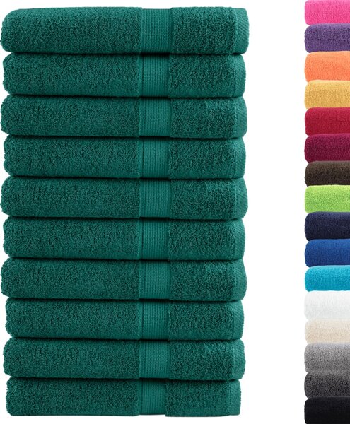 Ręczniki premium SOLUND 10 szt., zielone, 80x200 cm, 600 g/cm²